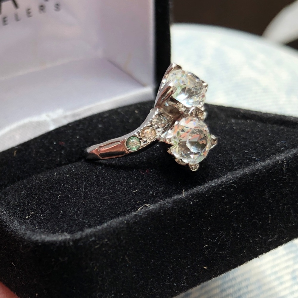 Vintage Thomas McGrath Sterling Silver CZ Ring size 6 - Picture 8 of 16